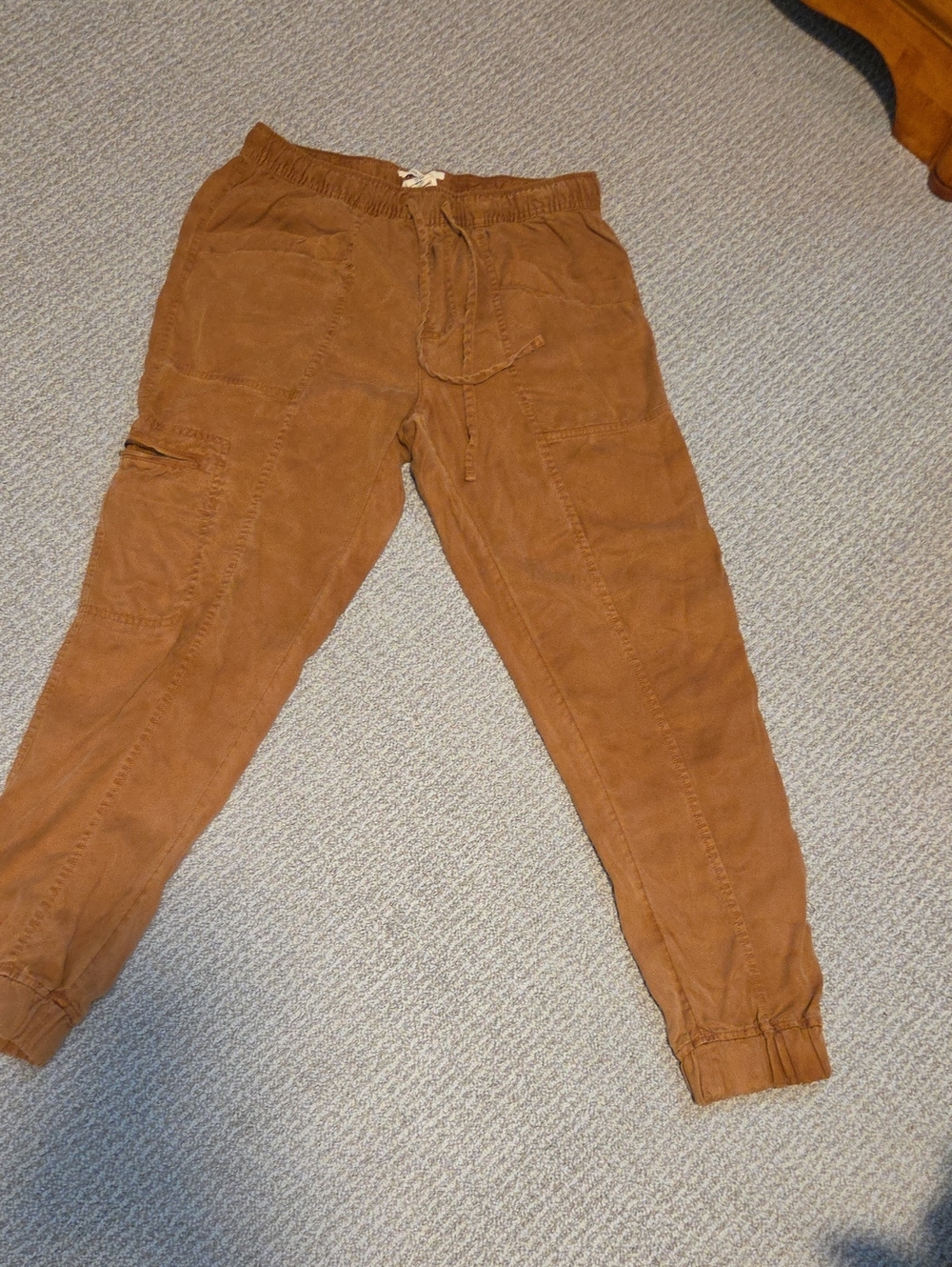 Women's Sz M 100% Lyocell Brown Joggers